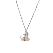 Load image into Gallery viewer, Bee Happy Necklace in Sterling Silver
