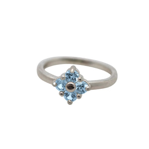 Aquamarine-Lucky-Clover-Ring-sterling-silver