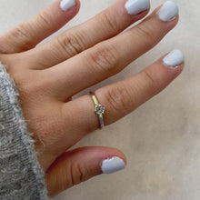 Load and play video in Gallery viewer, Gray Spinel Round Faceted Stacking Ring

