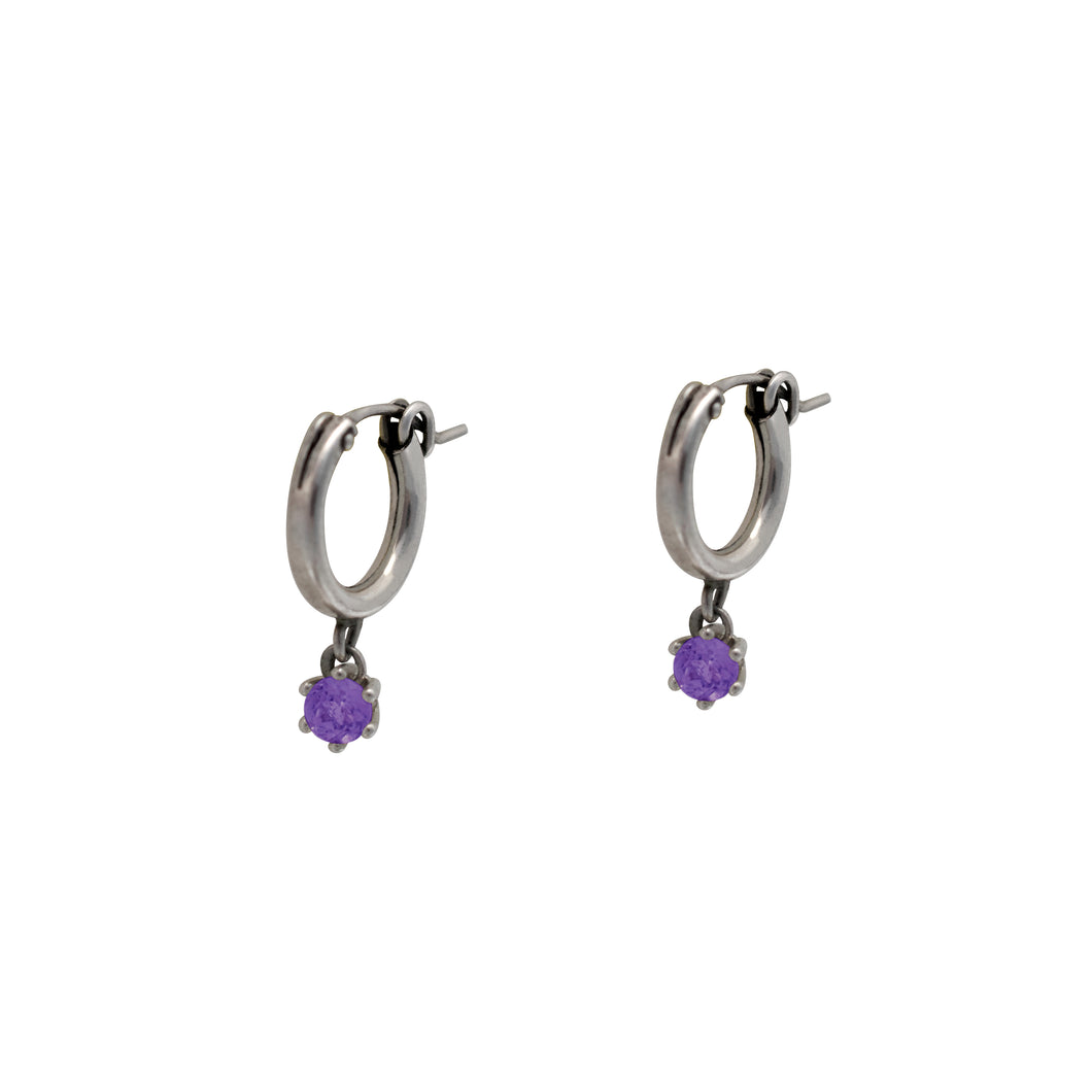 Amethyst-Huggie-Hoop-Earrings