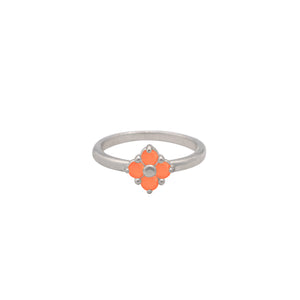 Carnelian-Lucky-Clover-Ring