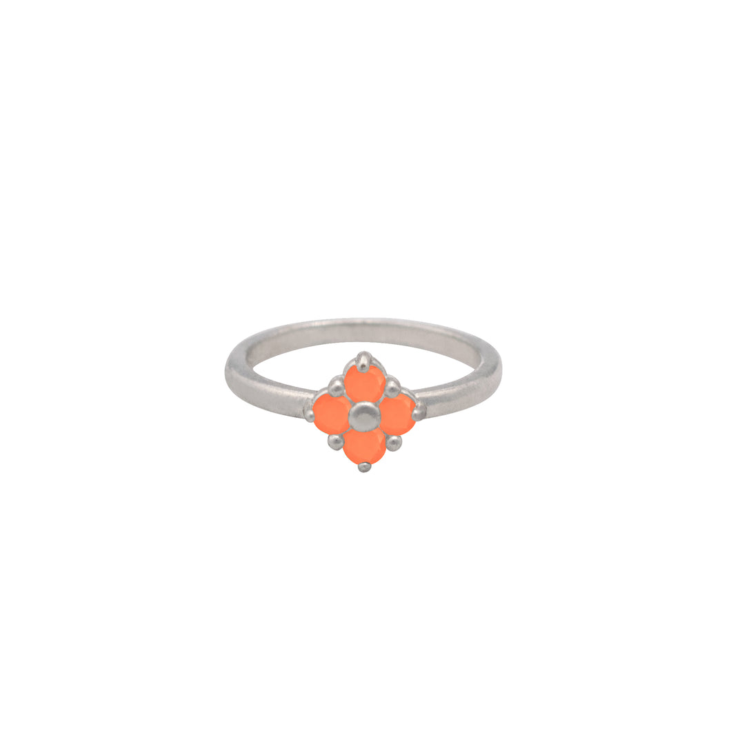 Carnelian-Lucky-Clover-Ring