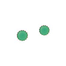 Load image into Gallery viewer,    Chrysoprase-Cabachon-Earrings
