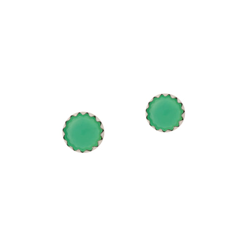    Chrysoprase-Cabachon-Earrings