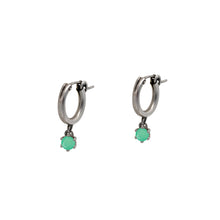 Load image into Gallery viewer, Chrysoprase-Huggie-Hoop-Earrings
