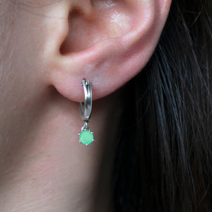 Chrysoprase-Huggie-Hoop-Earrings