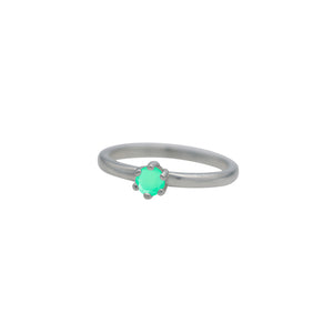Stacking Chrysoprase Ring