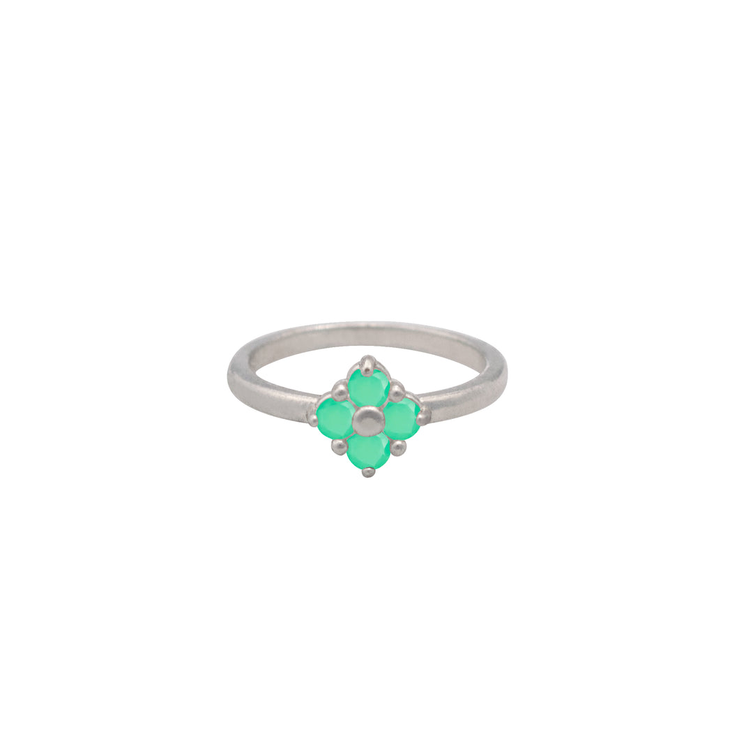   Chyrsoprase-Lucky-Clover-Ring