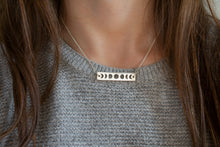Load image into Gallery viewer, Moon Phase Bar Necklace in Sterling Silver

