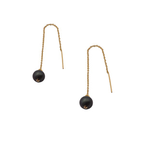 Tahitian Pearl Threader Earrings