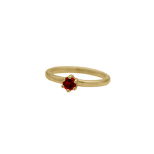 Load image into Gallery viewer, Garnet Round Faceted Stacking Ring
