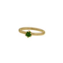 Load image into Gallery viewer, Green-Tourmaline-Birthstone-Solitare-Stacking-Ring
