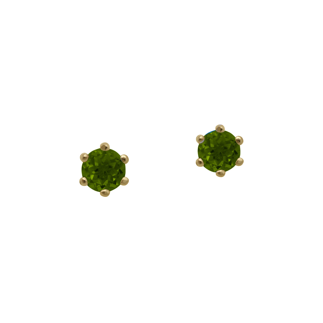 Gold-Green-Tourmaline-Faceted-Studs