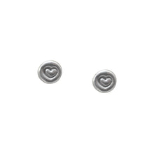 Load image into Gallery viewer, Heart Earrings in Sterling Silver
