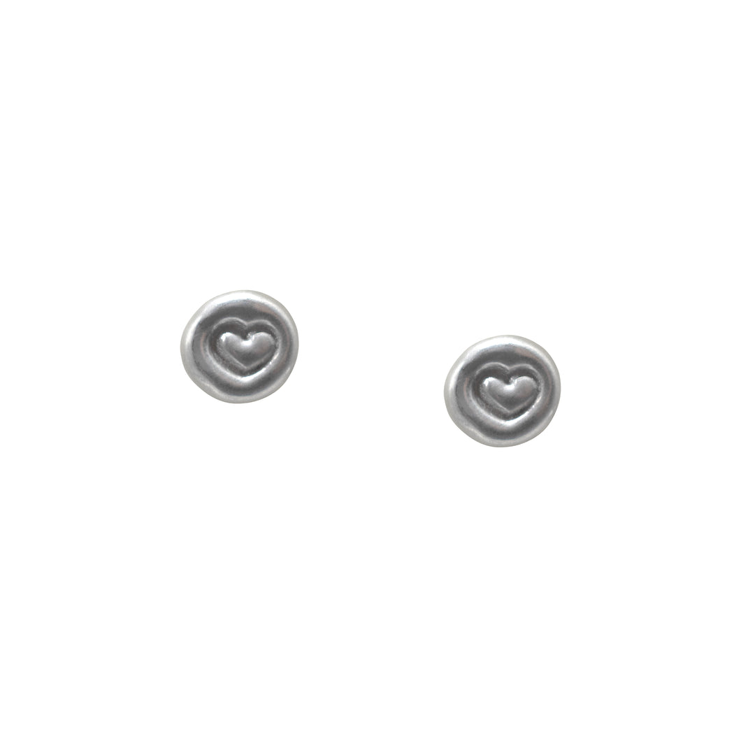 Heart Earrings in Sterling Silver