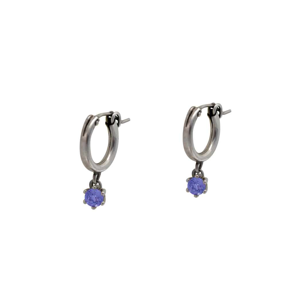 Iolite-Huggie-Hoop-Earrings