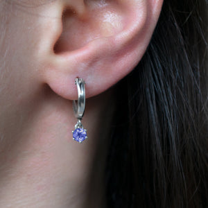 Iolite-Huggie-Hoop-Earrings