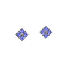 Load image into Gallery viewer, Iolite-Lucky-Clover-Stud-Earrings
