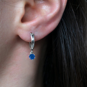 Lapis-Huggie-Hoop-Earrings