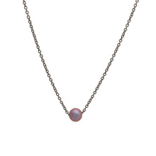 Load image into Gallery viewer, Lilac-Silver-Pearl-Necklace
