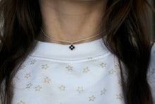 Load image into Gallery viewer, Lucky Clover Choker in Black Spinel
