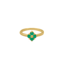 Load image into Gallery viewer, Lucky-Clover-Ring-Emerald
