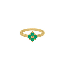Load image into Gallery viewer, Lucky-Clover-Ring-Emerald
