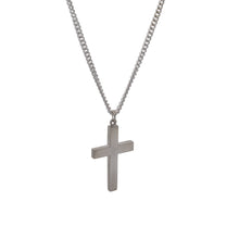Load image into Gallery viewer, Men’s Cross Necklace in Sterling Silver
