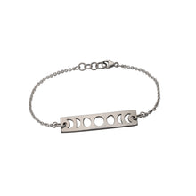 Load image into Gallery viewer, Moon Phase Bar Bracelet in Sterling Silver

