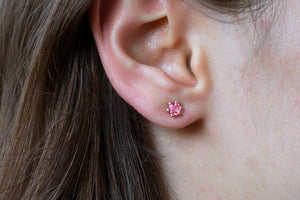 Pink Tourmaline Faceted Earrings