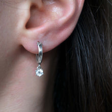 Load image into Gallery viewer, Quartz-Huggie-Hoop-Earrings
