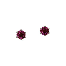 Load image into Gallery viewer, Rhodolite-Faceted-Studs-Sterling-Silver
