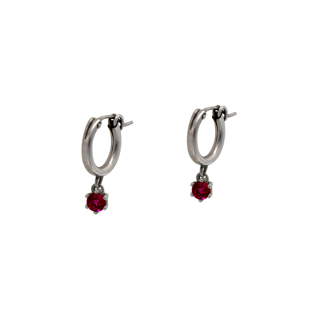    Rhodolite-Garnet-Huggie-Hoop-Earrings