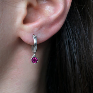    Rhodolite-Garnet-Huggie-Hoop-Earrings