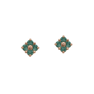    Rose-Gold-Daylight-Alexandrite-Lucky-Clover-Stud-Earrings