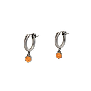 Spessartite-Garnet-Huggie-Hoop-Earrings