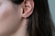 Load image into Gallery viewer, Mismatch Moon and Star Threader Earrings
