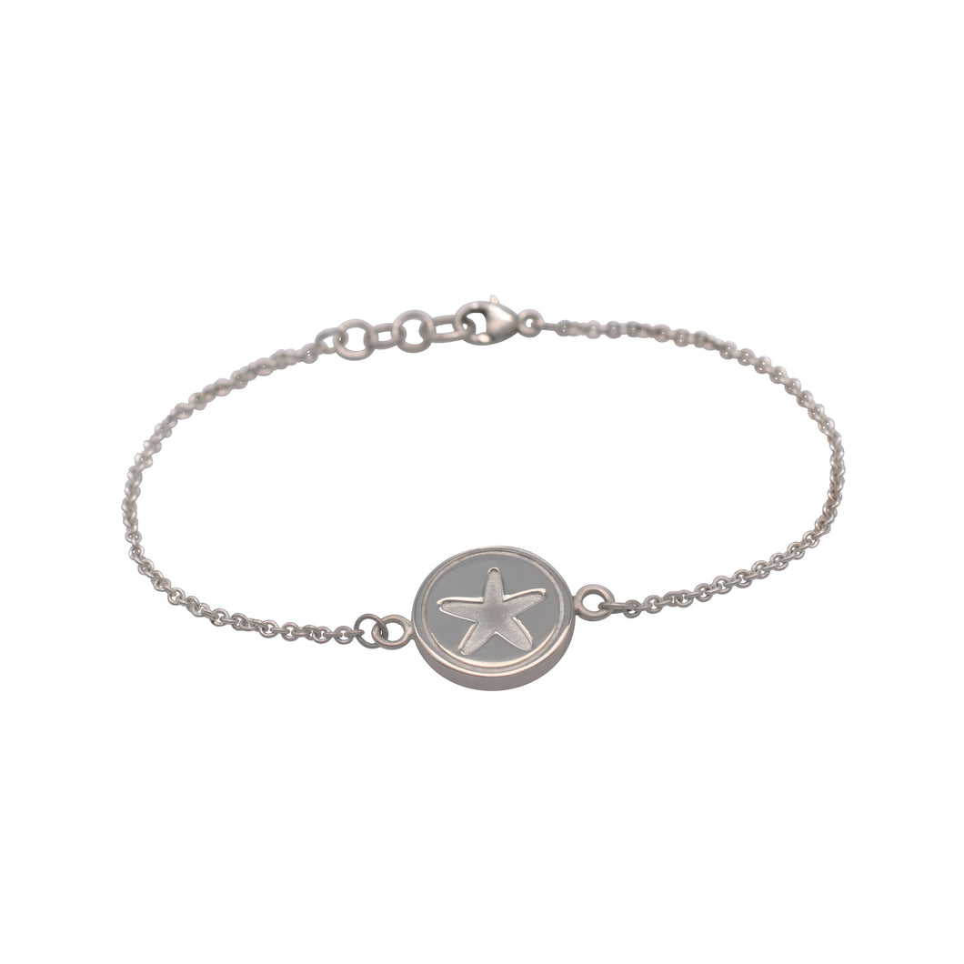 Starfish Circle Bracelet in Sterling Silver