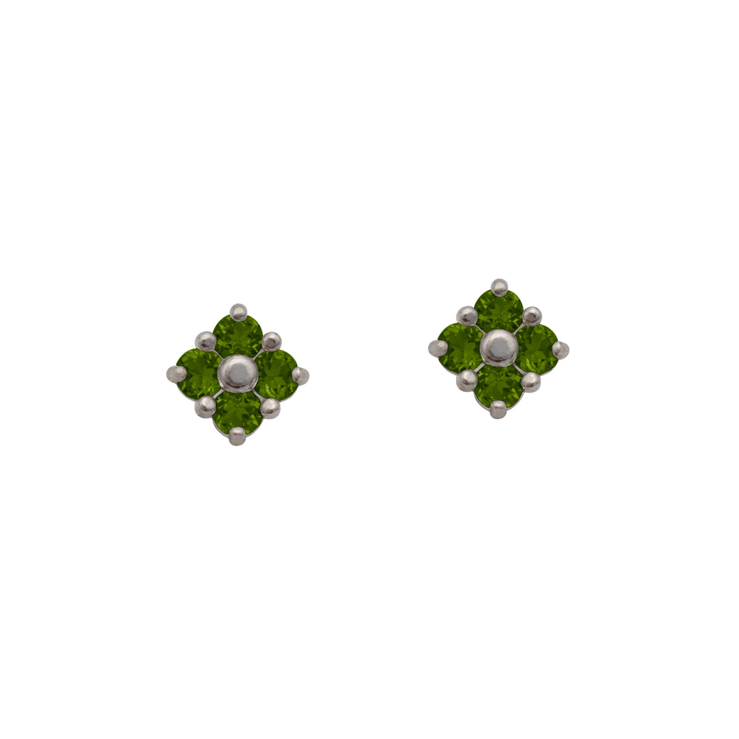 Sterling-Green-Tourmaline-Lucky-Clover-Stud-Earrings