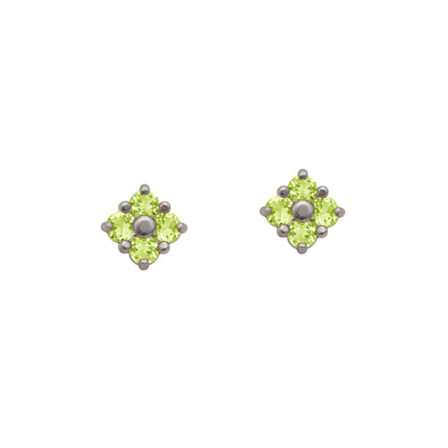 Sterling-Peridot-Lucky-Clover-Stud-Earrings