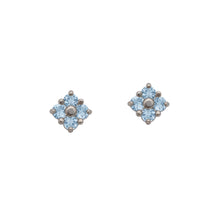 Load image into Gallery viewer, Sterling-Silver-Aquamarine-Stud-Earring
