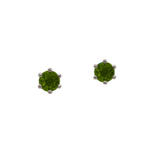 Load image into Gallery viewer, Green Tourmaline Faceted Earrings
