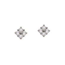 Load image into Gallery viewer, Moonstone-Lucky-Clover-Stud-Earrings
