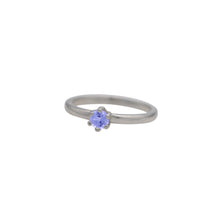 Load image into Gallery viewer, Tanzanite Round Faceted Stacking Ring
