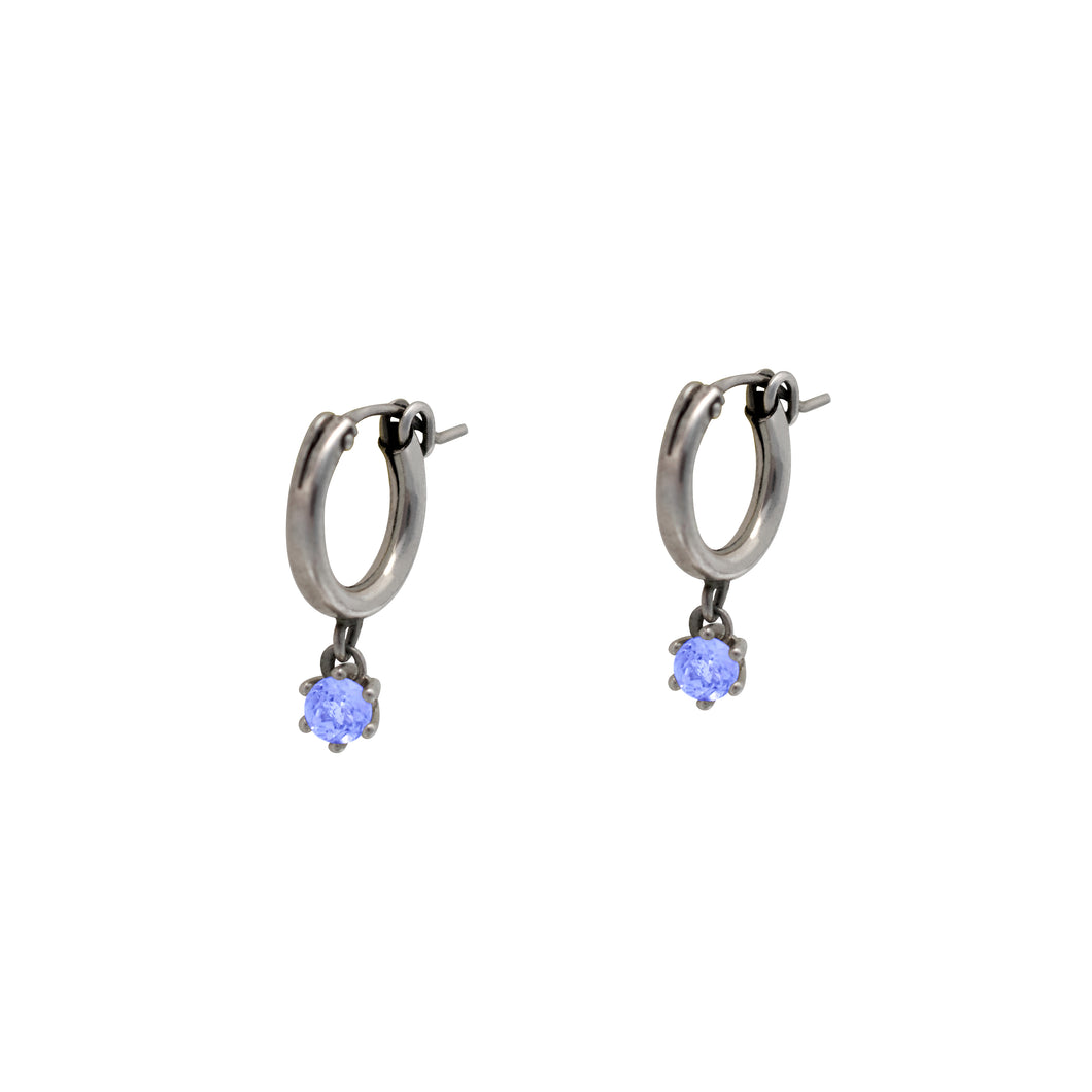 Tanzanite-Huggie-Hoop-Earrings