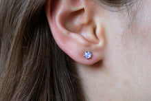 Load image into Gallery viewer, 4mm-Tanzanite-Faceted-Studs
