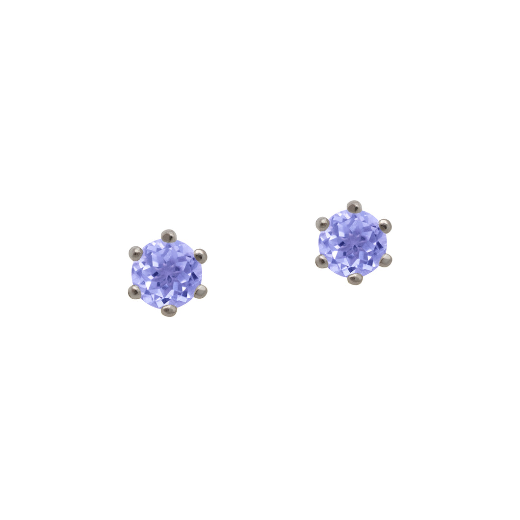 Tanzanite-Faceted-Studs