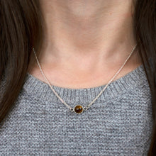 Load image into Gallery viewer, Tiger Eye Gallery Style Necklace in Sterling Silver
