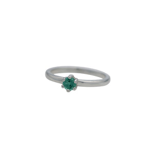 Alexandrite Round Faceted Stacking Ring