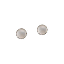 Load image into Gallery viewer, White-Moonstone-Cabachon-Earrings
